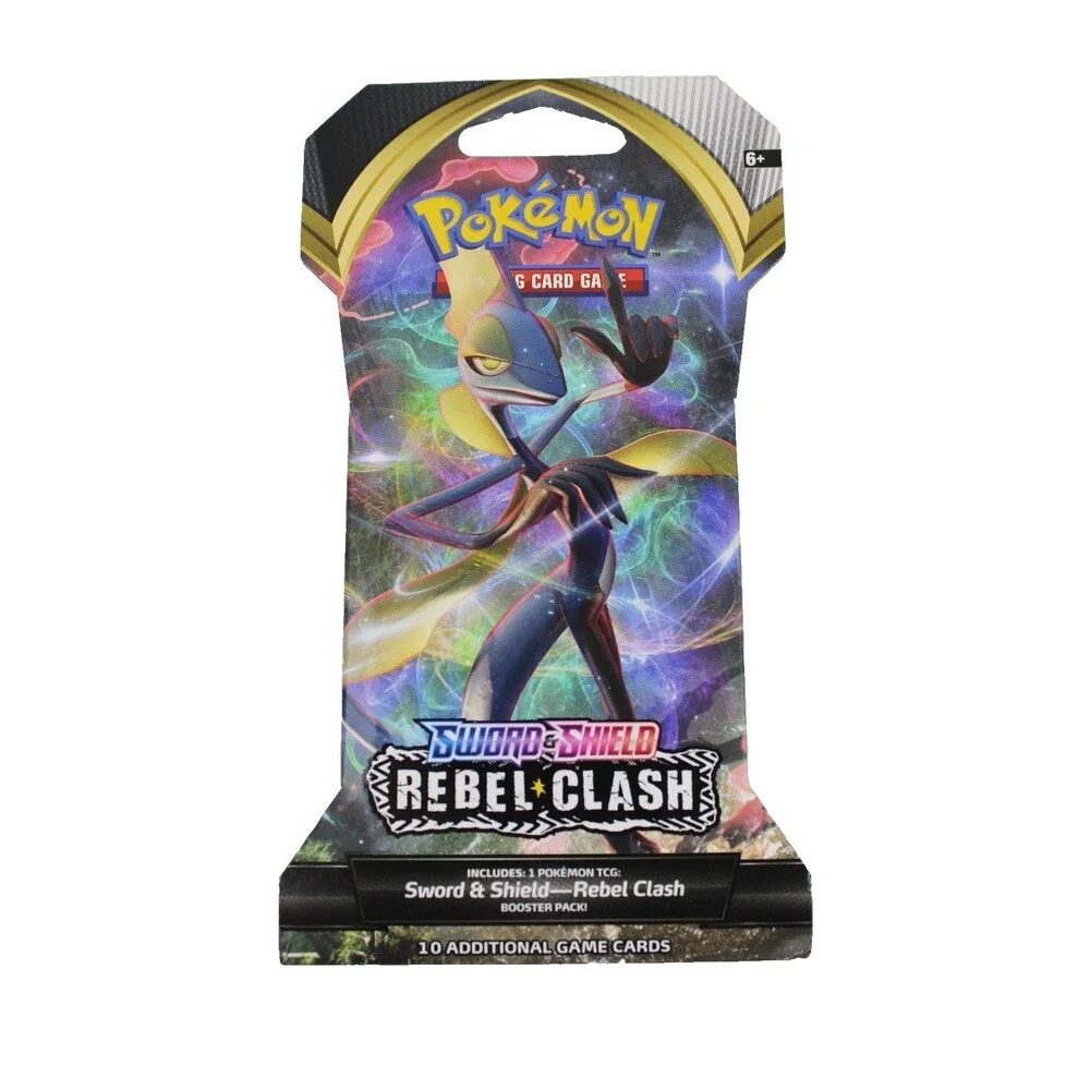 Pokemon TCG Sword & Shield Rebel Clash Sleeved 2 Booster Packs! Both Blisters!